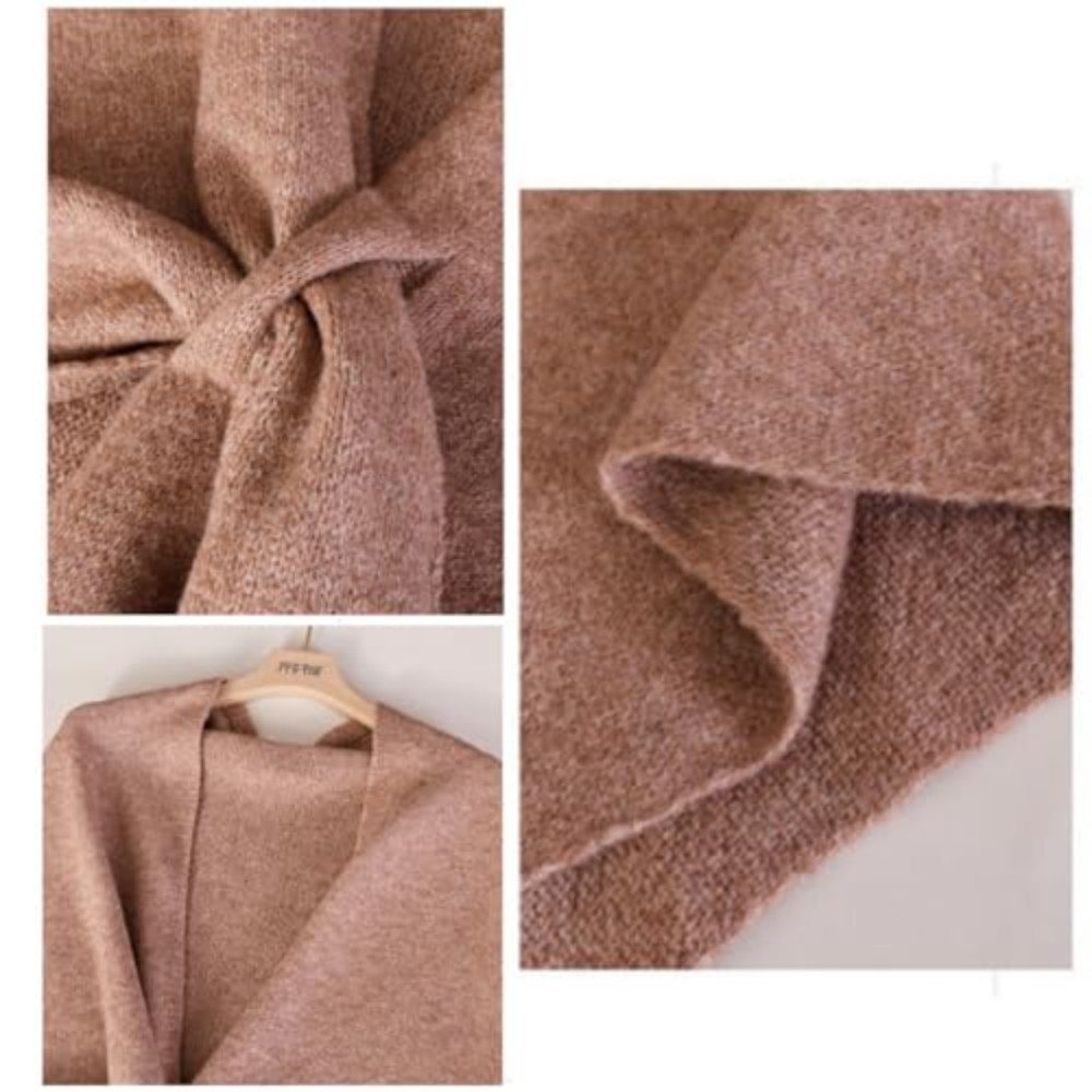 Blusmart Dreieckstuch Damen Dreieck Poncho Schal aus Kaschmirimitat, (Stilvoll und warm, 185 × 75 cm), Für Herbst und Winter – Bild 4 von 5