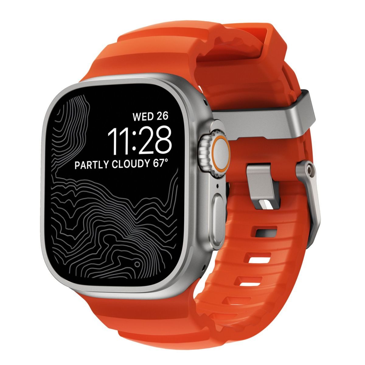 Nomad Smartwatch-Armband Rocky Point Band 42/44/45/ 49mm Magma Connector