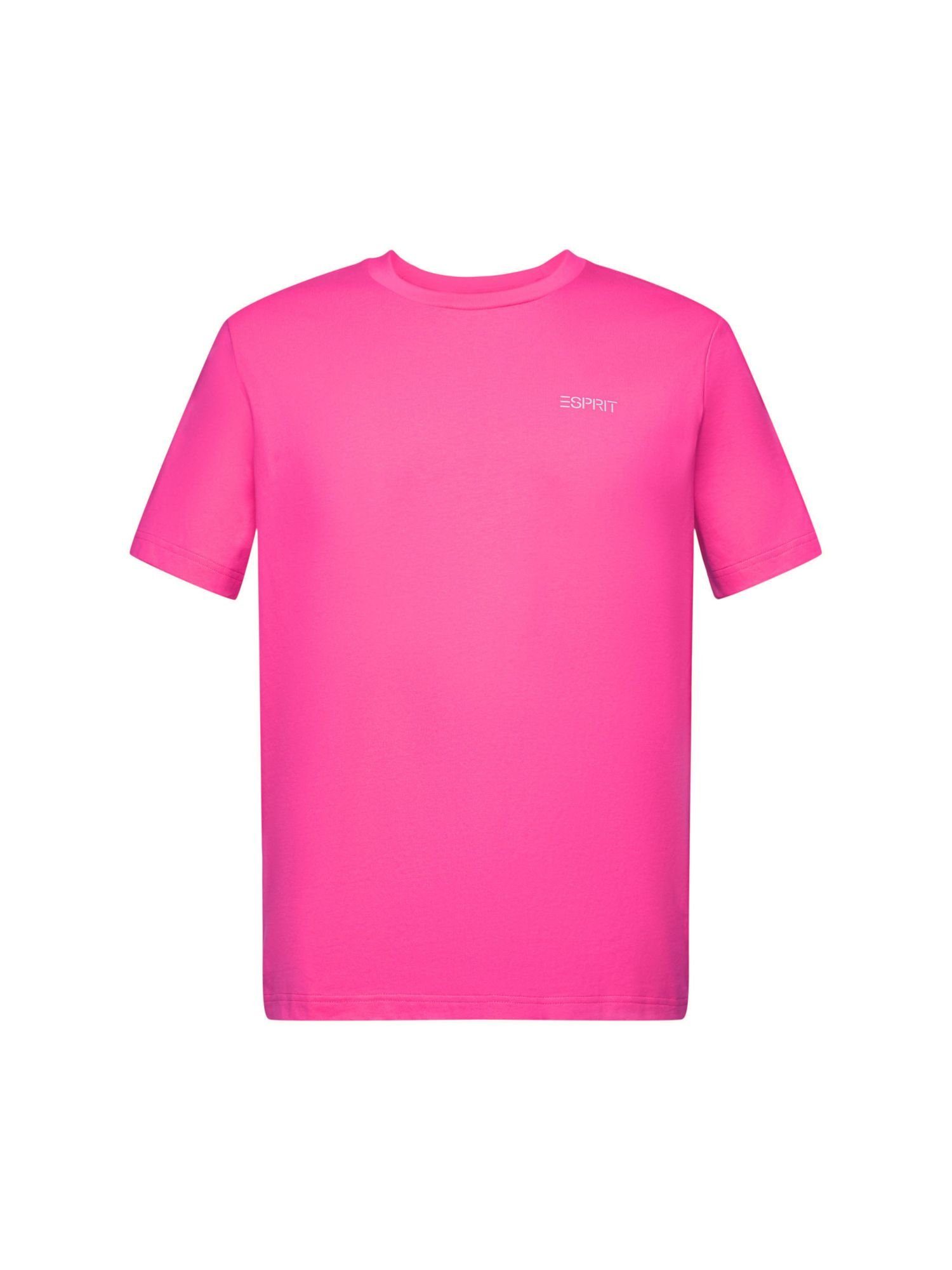 Esprit T-Shirt Unisex Logo-T-Shirt (1-tlg) PINK FUCHSIA