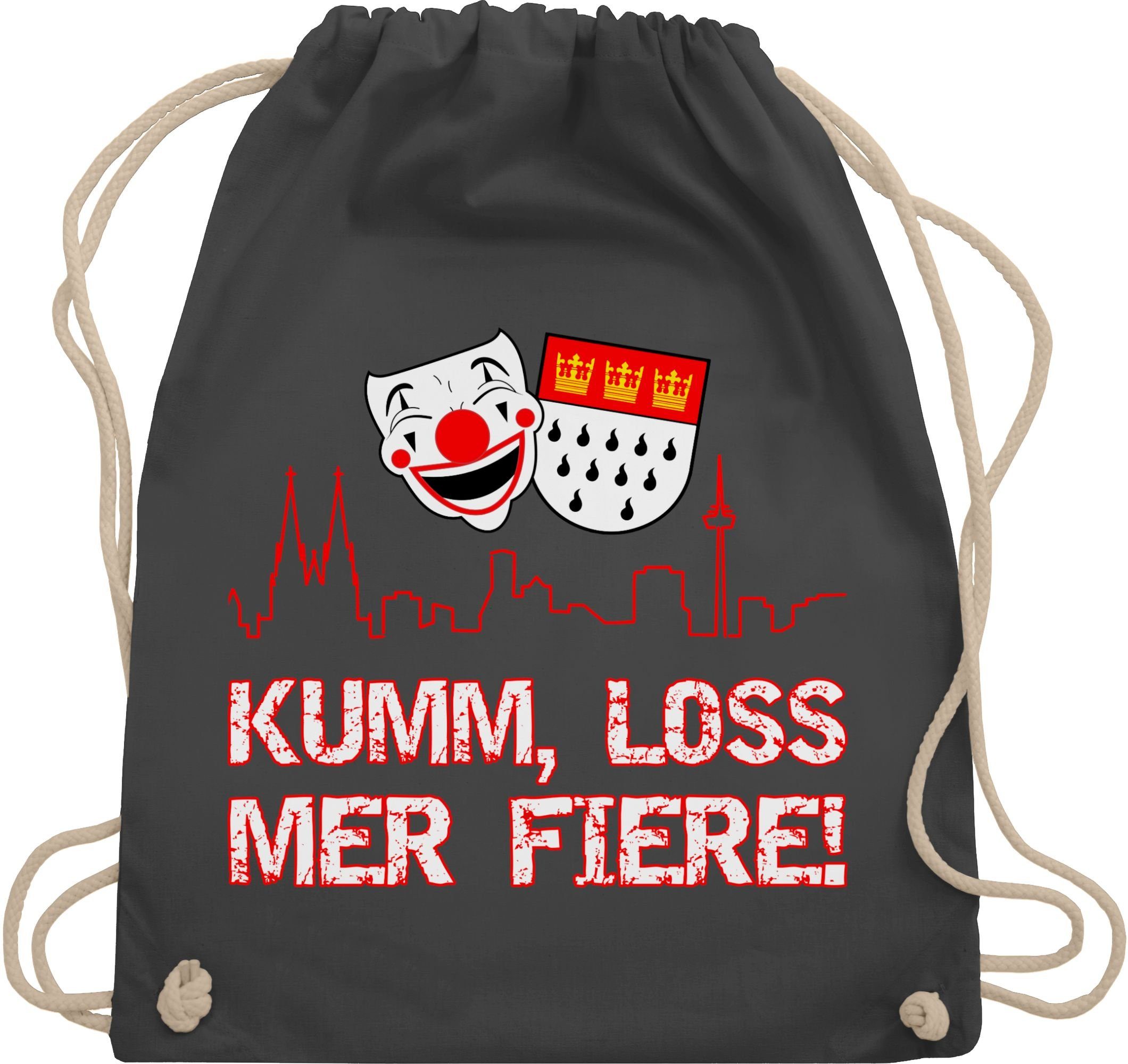 Turnbeutel Kumm loss mer fiere Kölle Alaaf I Köln Wappen Karneval I Karnevalskost