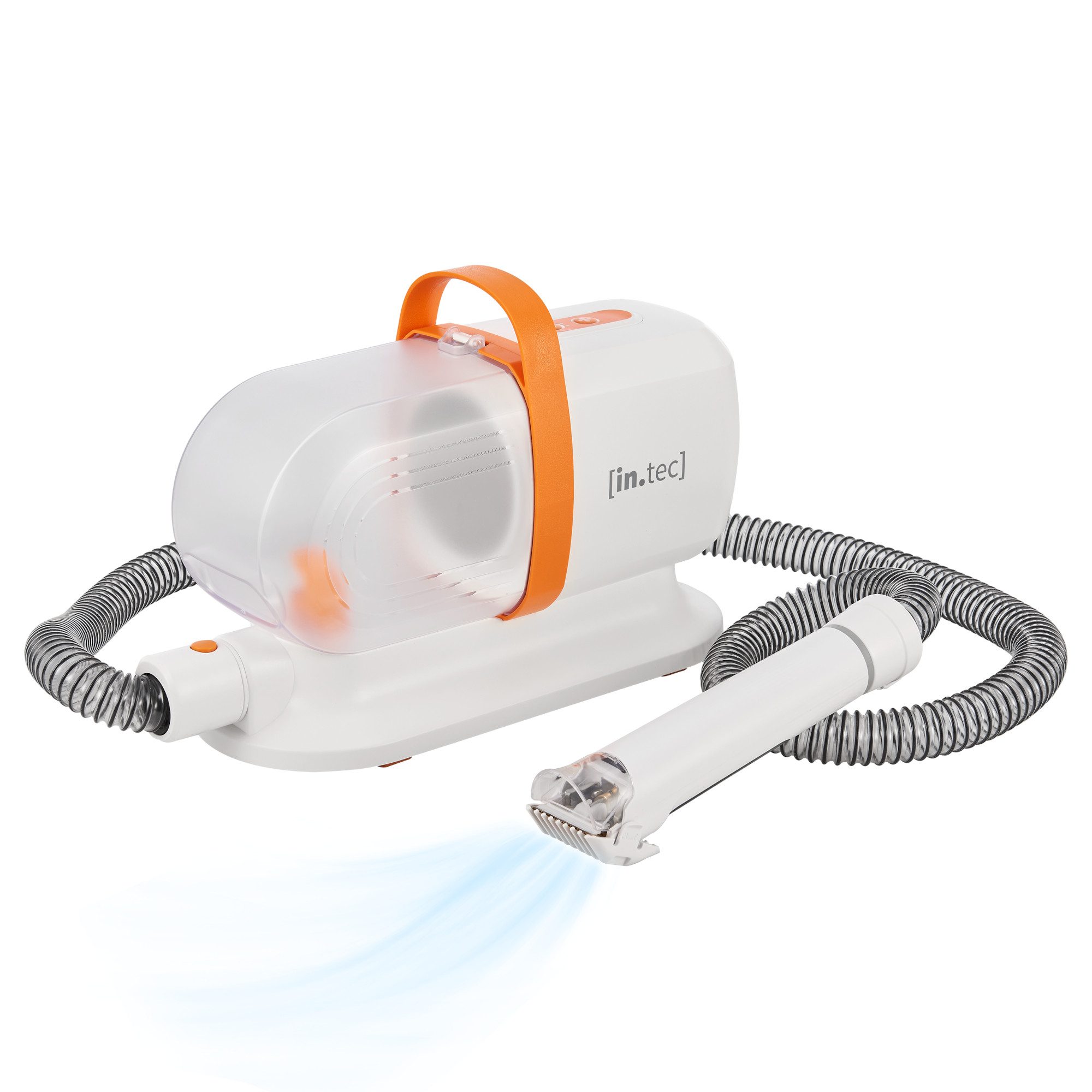 in.tec Hundeschermaschine, Haustierpflegeset 5 in 1 'Amesbury' Weiß / Orange