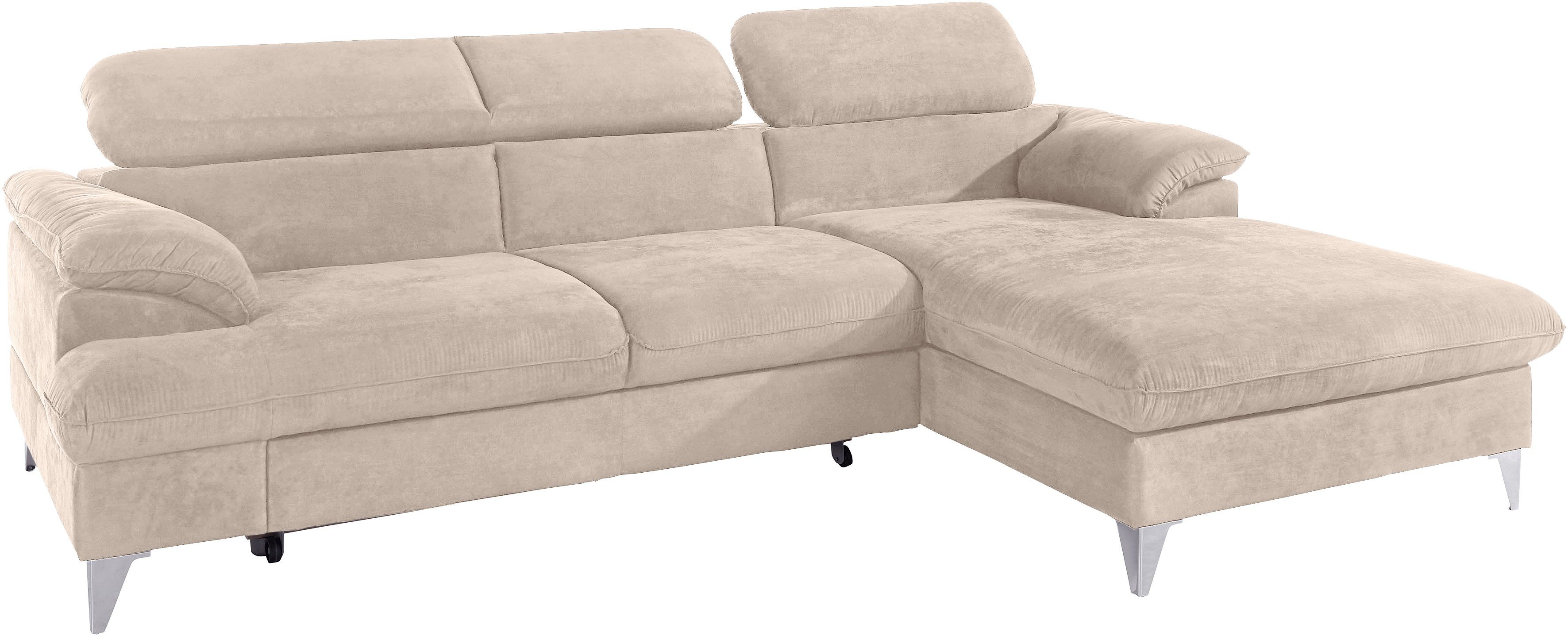 COTTA Ecksofa "Caluso L-Form", mit Kopfteilverstellung, wahlweise mit Bettf günstig online kaufen