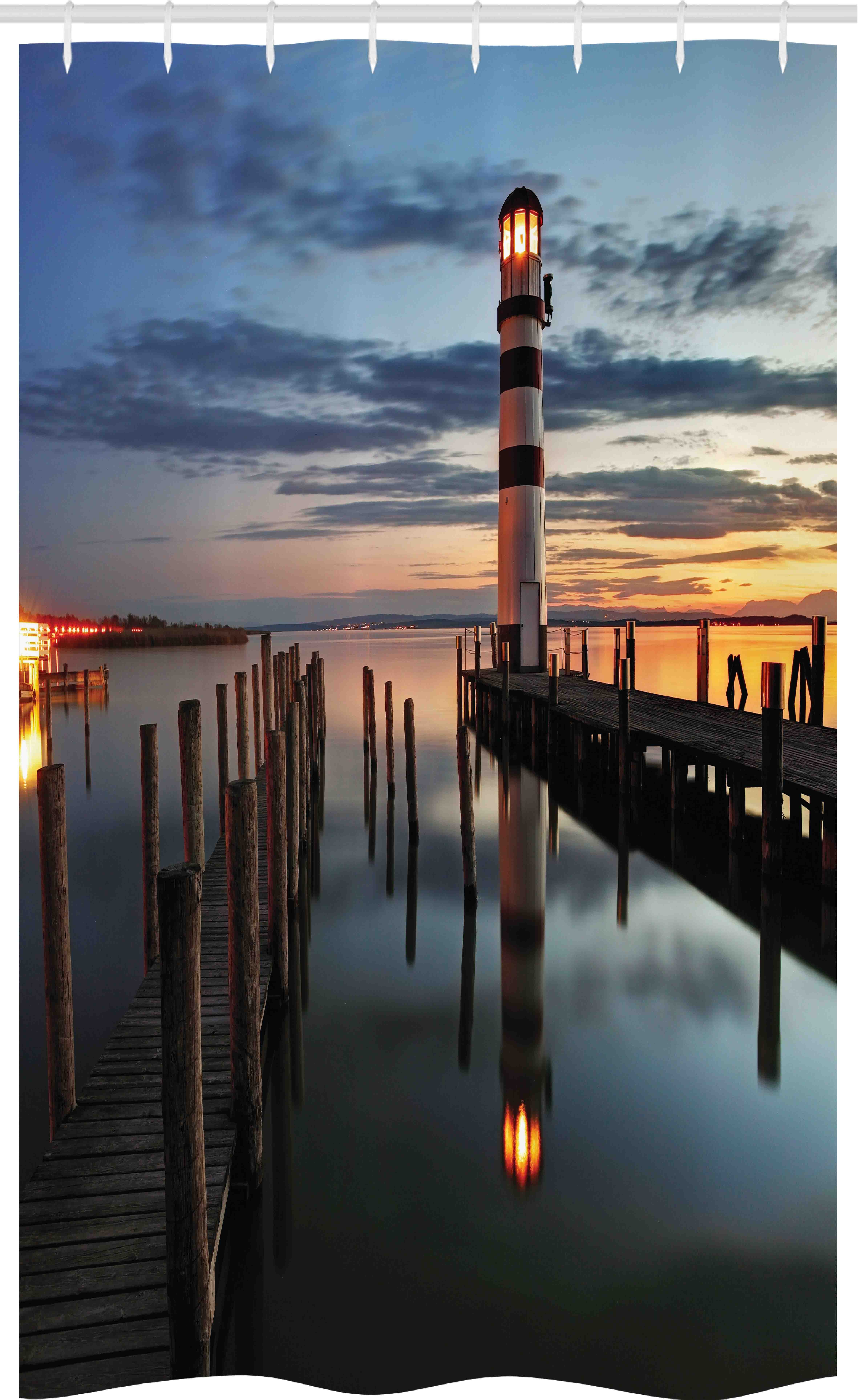 Abakuhaus Duschvorhang Badezimmer Deko Set aus Stoff mit Haken Breite 120 c günstig online kaufen