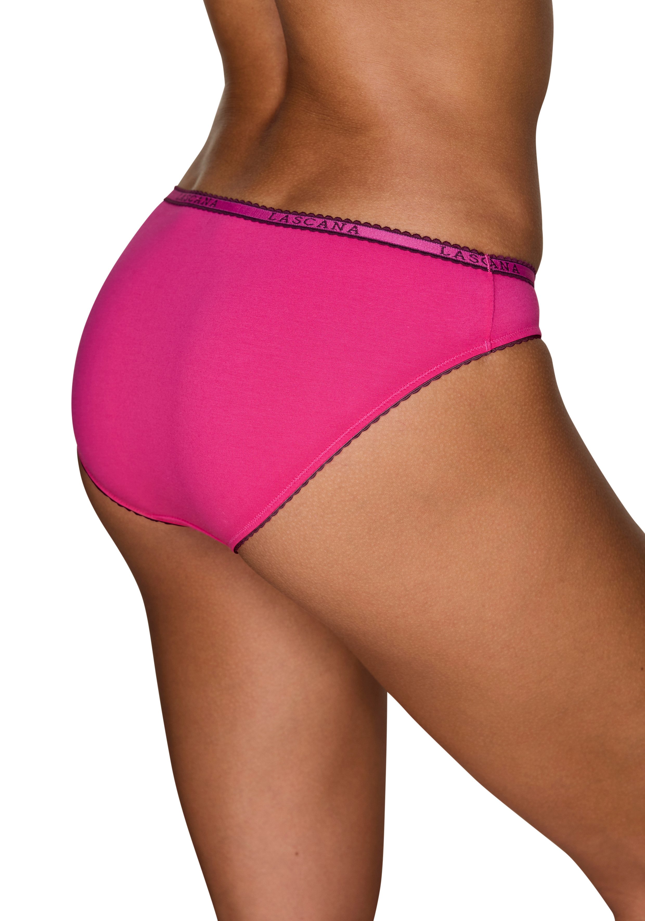 LASCANA Slip (4er-Pack) aus elastischer Baumwoll-Qualität – Bild 3 von 5