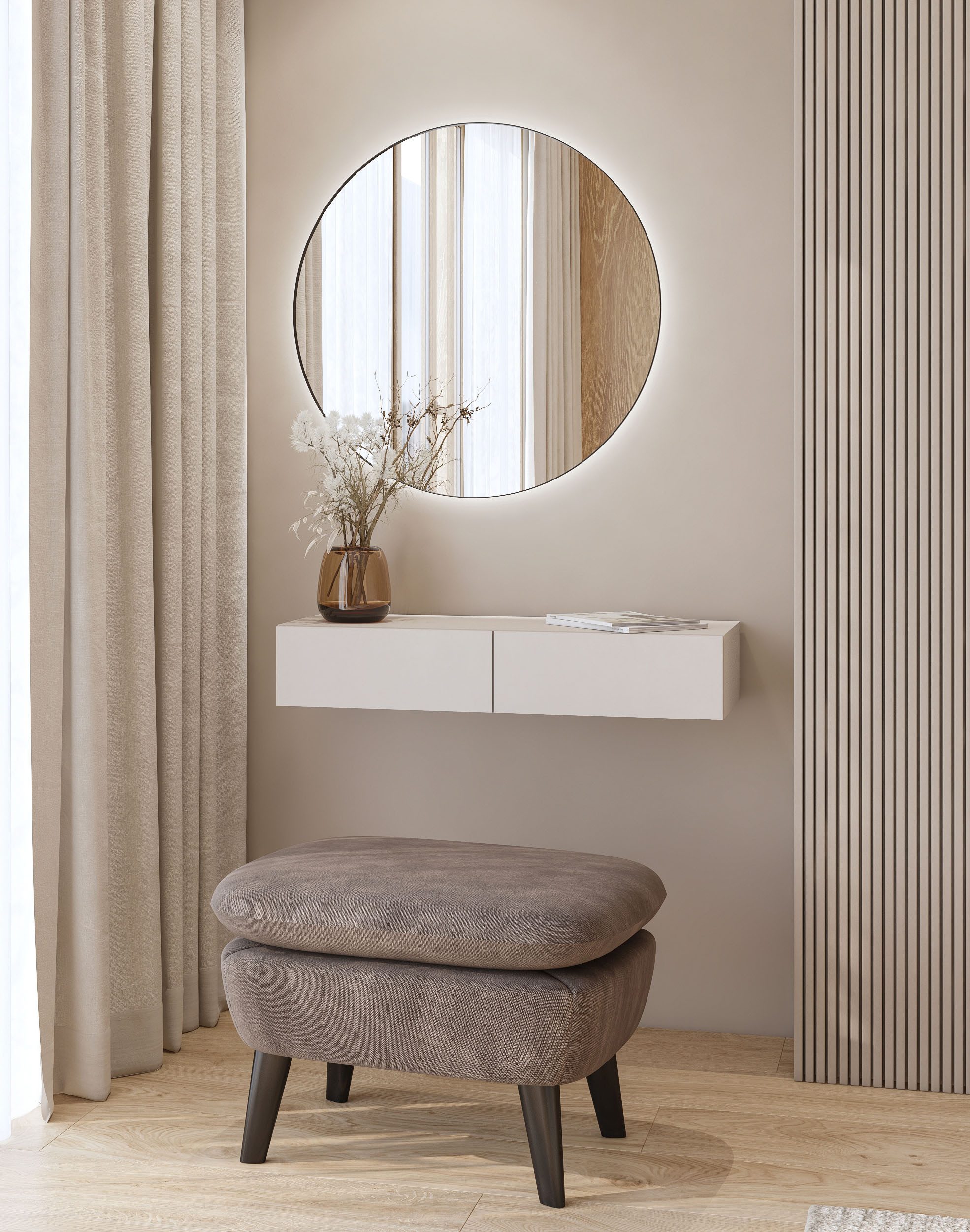 OTTO home Schminktisch Jukon, Breite 90 cm, moderner Schminktisch, hängend, günstig online kaufen