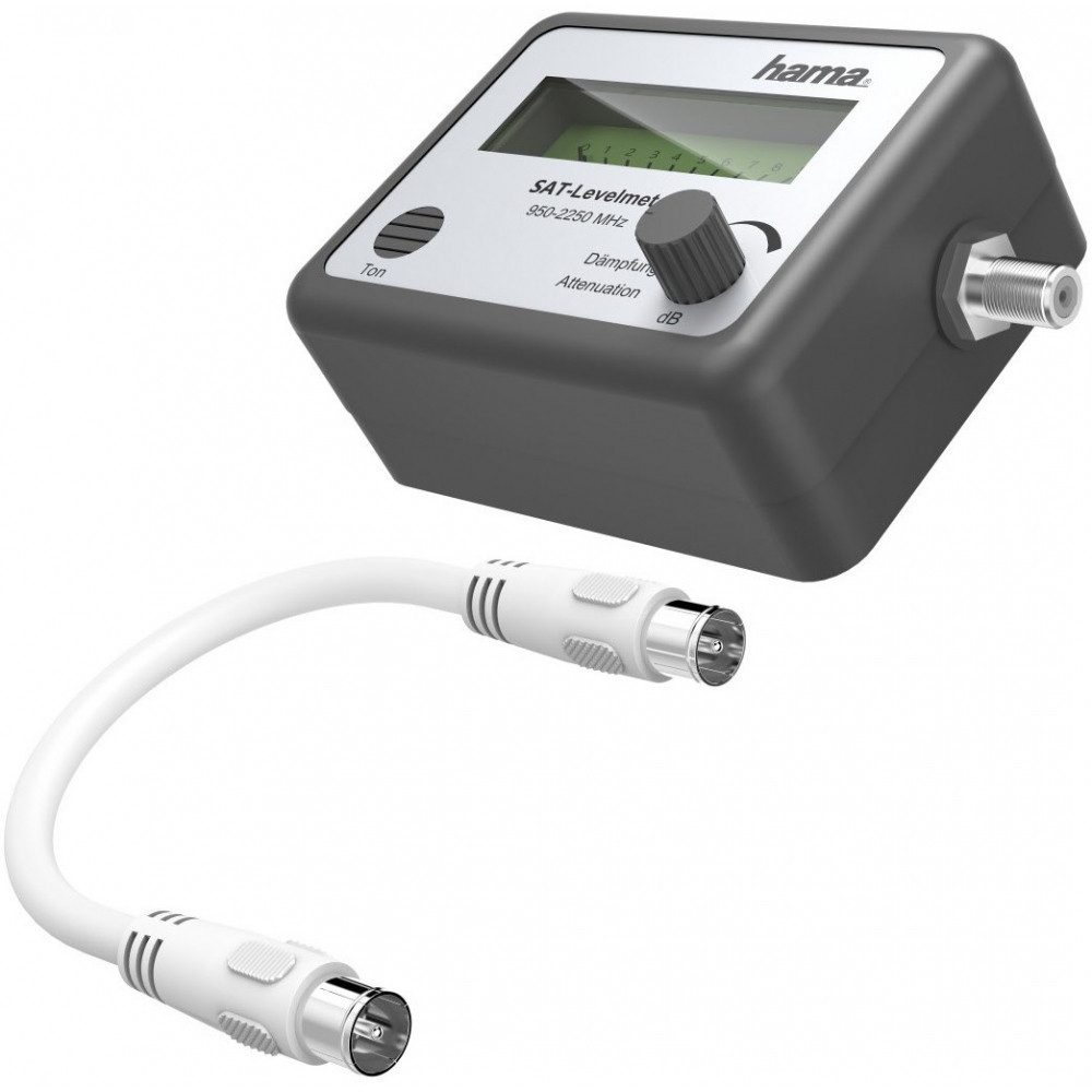 Hama Hama SAT-Finder analog schwarz für Satelliteninstallation. SAT-Receiver (Analoge Anzeige für einfache Nutzung)