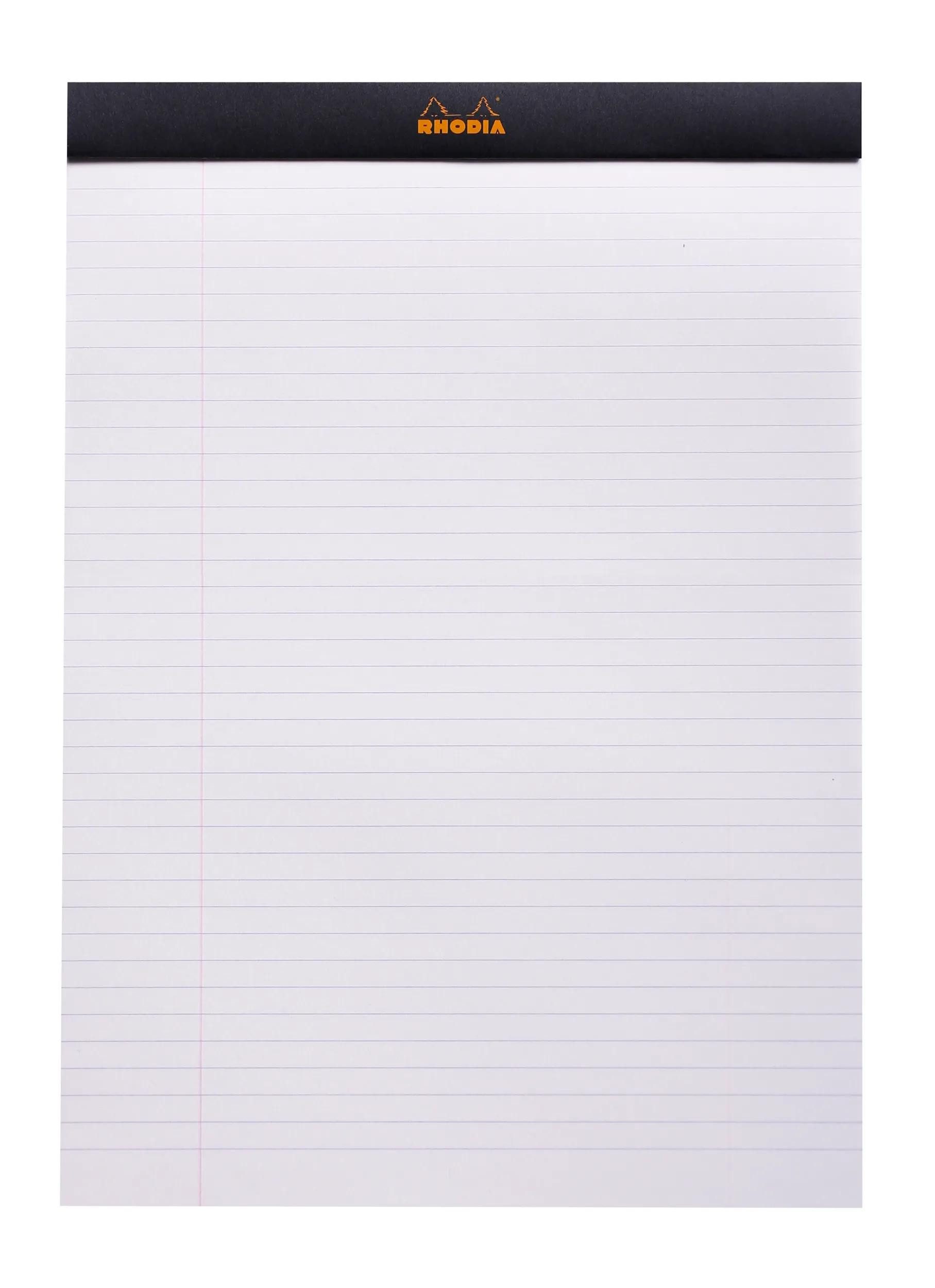 Thumbnail - Rhodia Notizheft 5x Notizblock No.18 A4 80 Bl liniert Rand 80g Schwarz 186009C, Rhodia, Blöcke, Hefte und Notizbücher