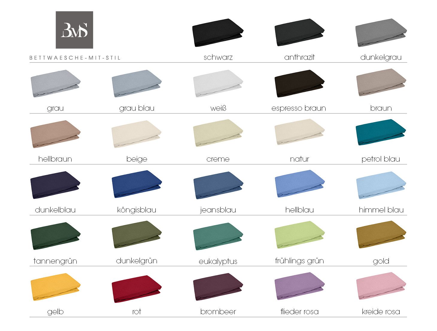 BETTWAESCHE-MIT-STIL Spannbettlaken Jersey Spannbettlaken, Matratzenhöhe 21 günstig online kaufen