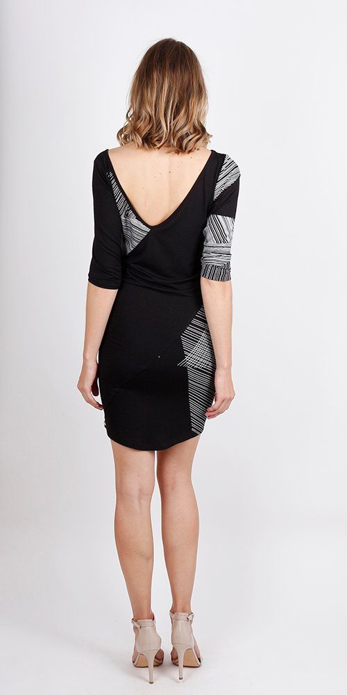 kaseee 2-in-1-Kleid bedrucktes kaseee Jersey-Kleid mit Falten