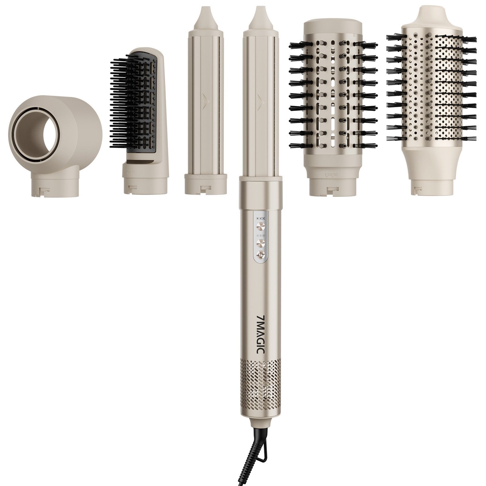MCURO Фены 6-in-1 Airstyler Warmluftbürste Set,Luftstyler & Фены, 1200,00 W, Steuerung von Kalt- und Warmluft, Stylingbürsten mit Auto-Wrap-Lockenaufsatz,Keine Hitzeschäden