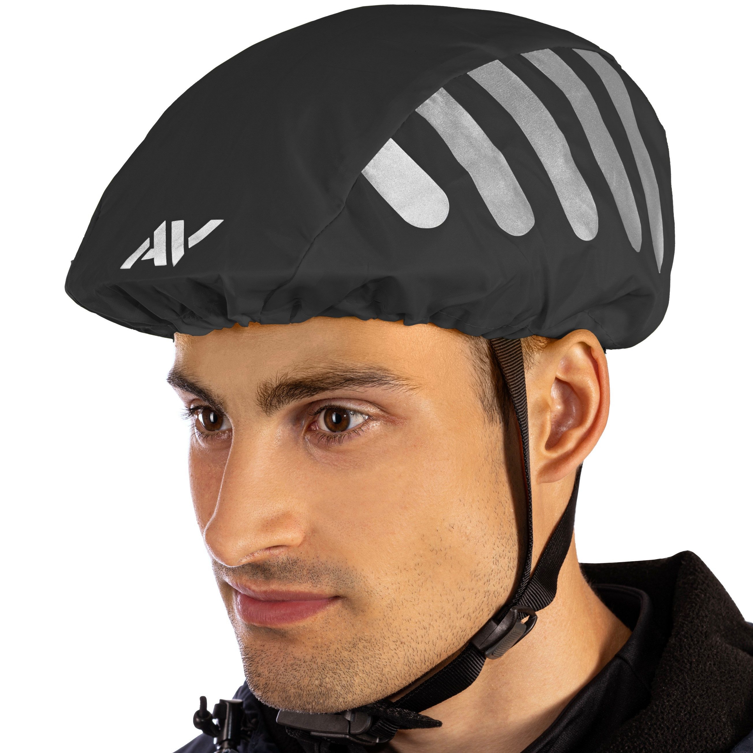 AVANA Fahrradhelmüberzug Regenschutz für Fahrradhelm reflektierende Abdeckung Regenüberzug, Reflektoren, Wasserdicht