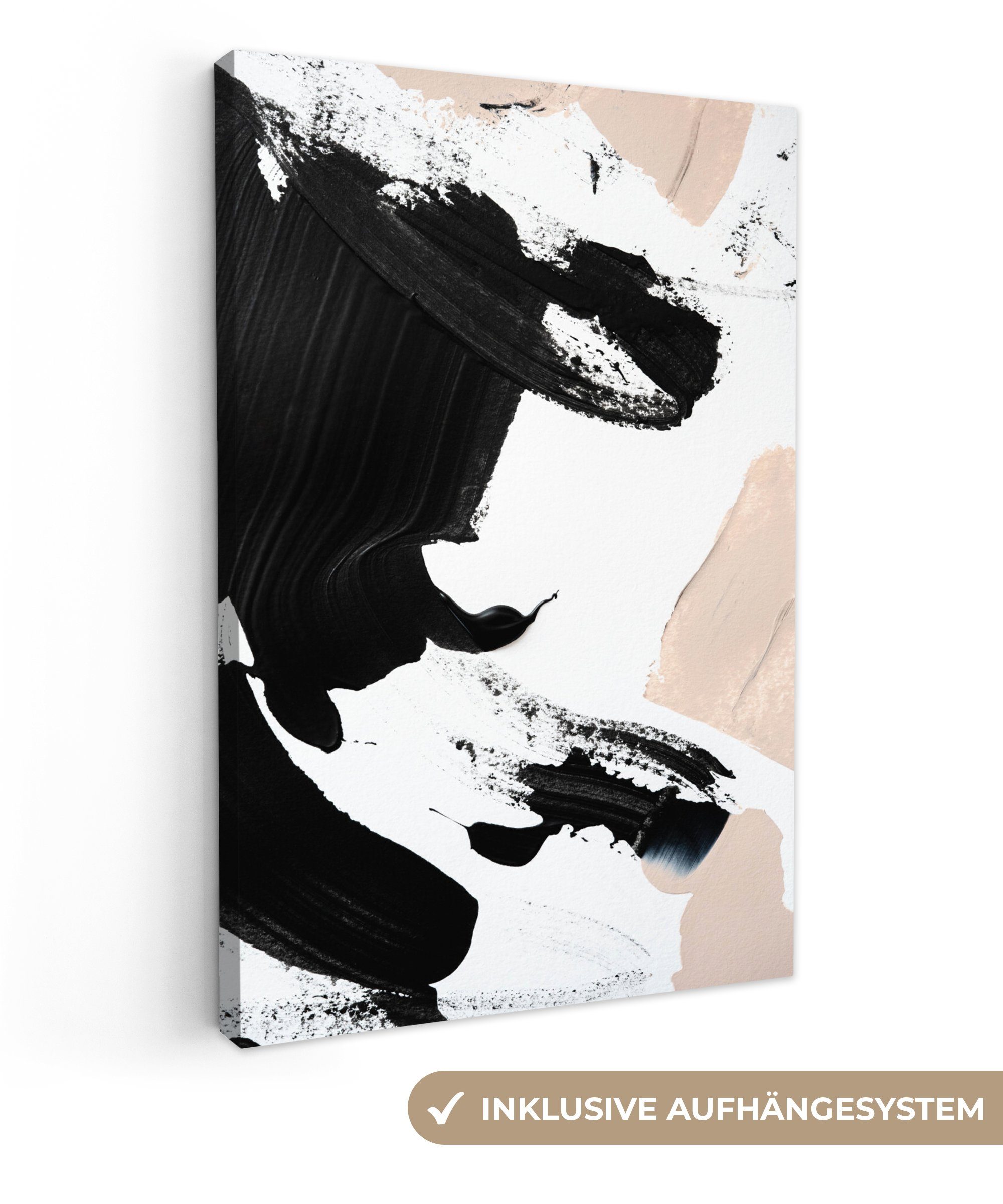 OneMillionCanvasses® Leinwandbild Farbe - Design - Abstrakt, (1 St), Leinwandbild fertig bespannt inkl. Zackenaufhänger, Gemälde, 20x30 cm