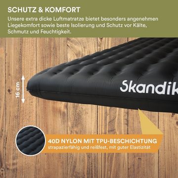 Skandika Isomatte Elite Air Double, Aufblasbare Luftmatratze, kleines Packmaß