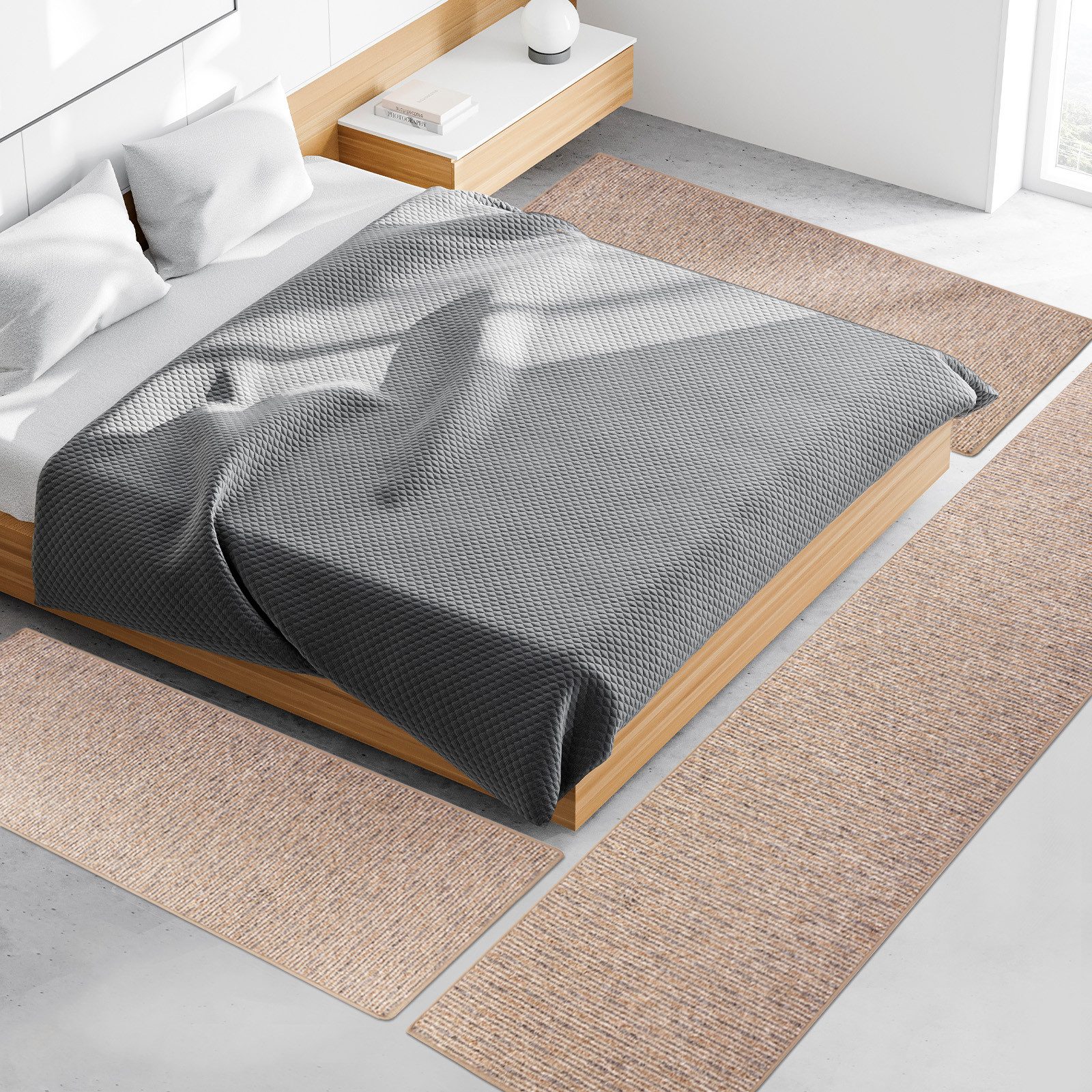 Kubus Bettumrandung Genf, 3-teiliges Set, (3-tlg), Verschiedene Farben und Größen