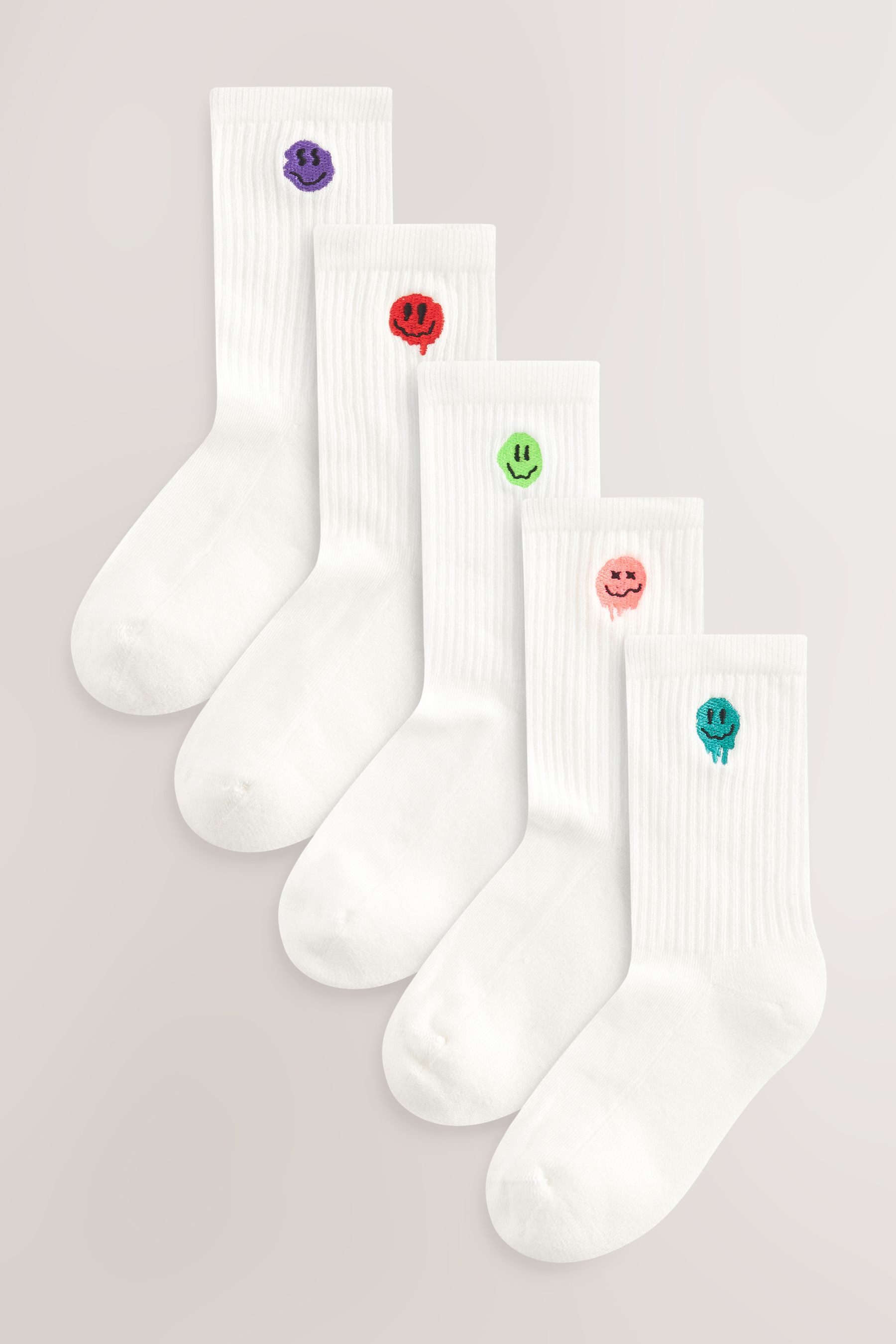 Next Kurzsocken Gerippte Socken im 5er-Pack mit Randstreifen (5-Paar)