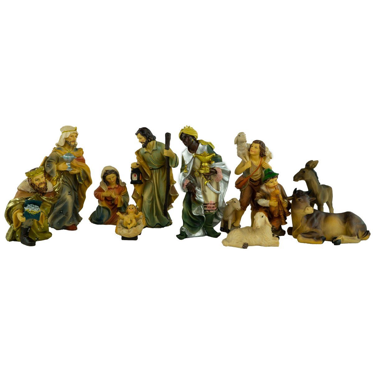 Krippenursel Krippenfigur Krippenfiguren 12-tlg., ca. 15 cm, K 077 (Set, 12 St., 12-tlg), wunderschön handbemalte Krippenfiguren | Weihnachtskrippen