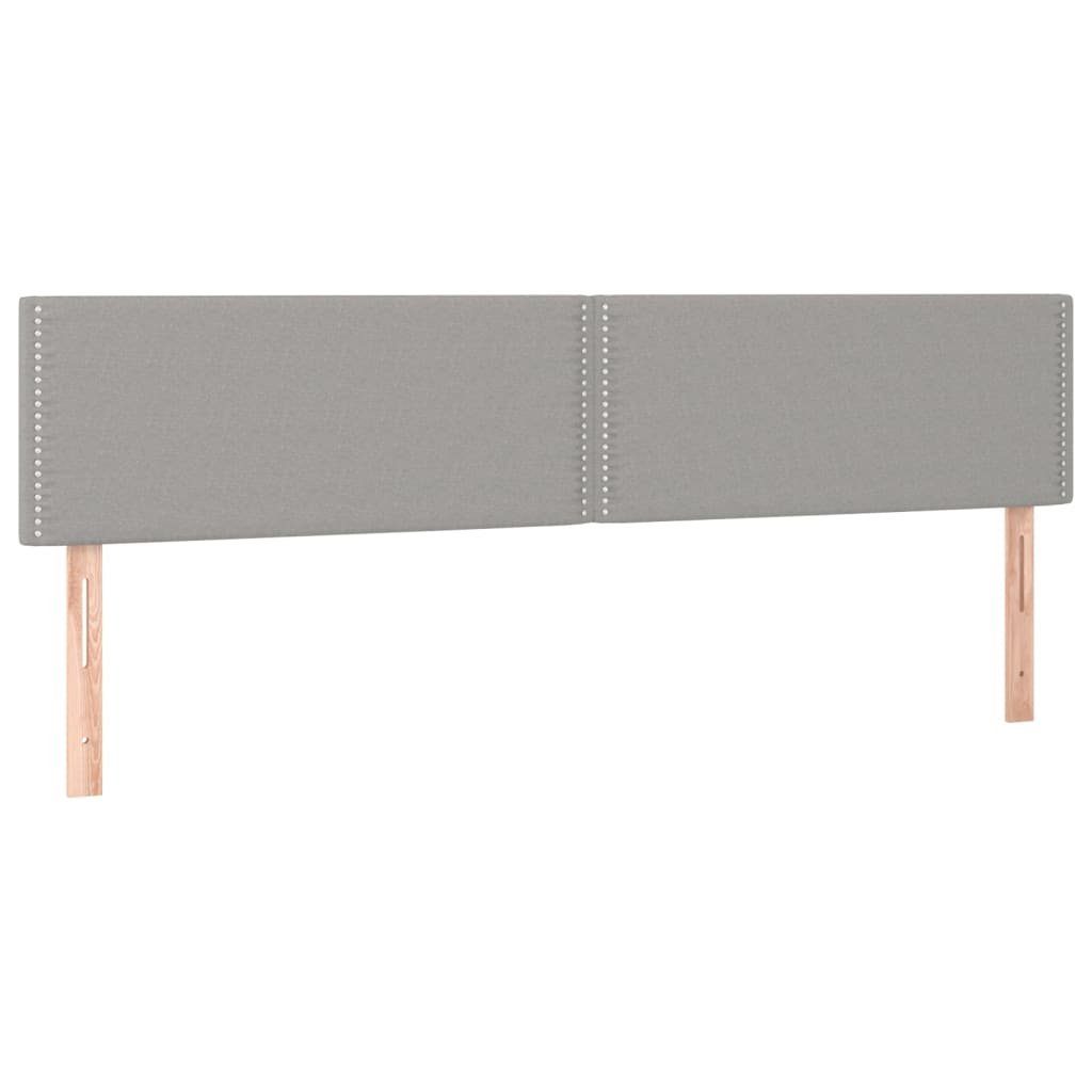vidaXL Bett Kopfteile Hellgrau 200x5x78/88 cm Stoff (1-tlg)