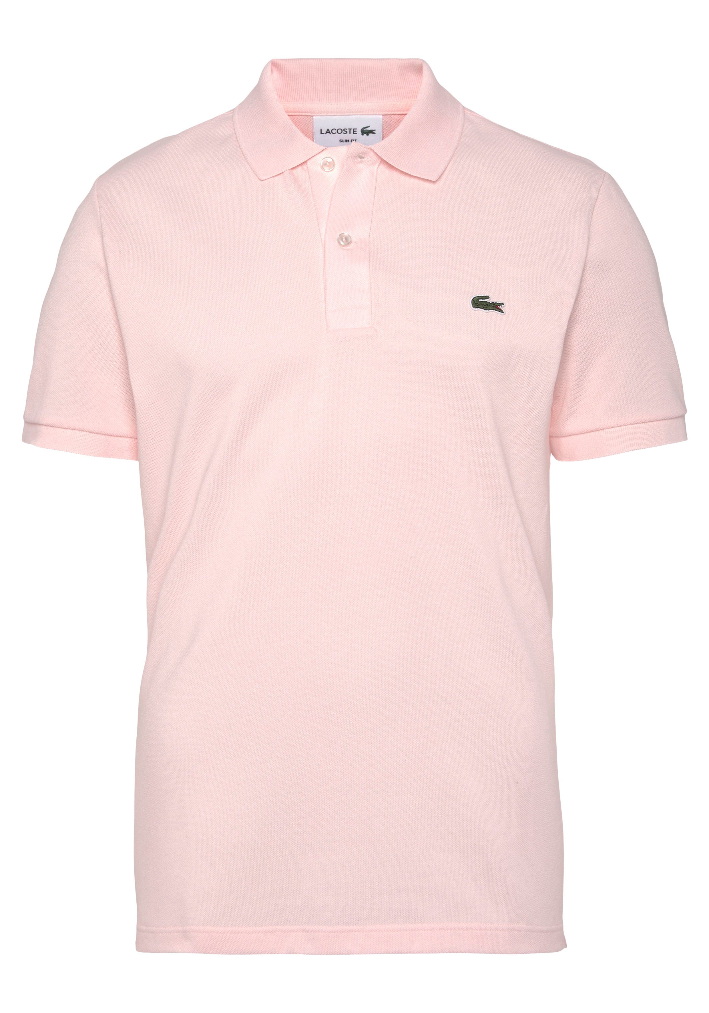 Logostickerei Lacoste mit flamingo (1-tlg) Poloshirt