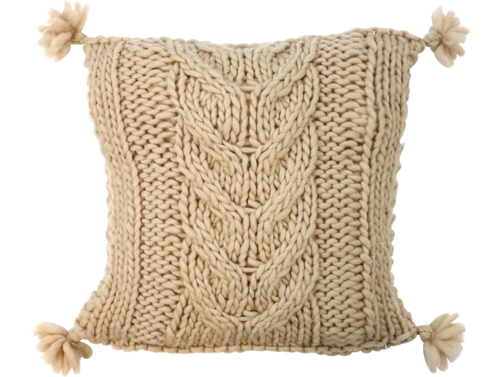 Hoff Kissenhülle Chalet braun Strickkissenhülle 45x45cm (1 Stück)