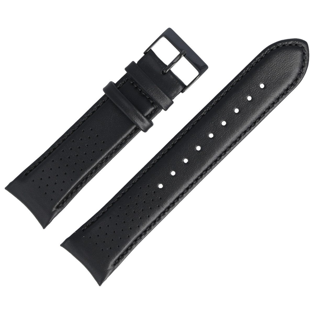 Uhrenarmband 22mm Leder Schwarz 659302762