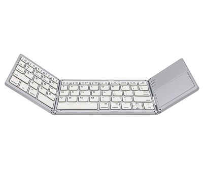 Leway »Faltbare Bluetooth-Tastatur mit Touchpad Wiederaufladbare tragbare drahtlose Mini-Tastatur für PC, Tablet, Android, Smartphone« Wireless-Tastatur
