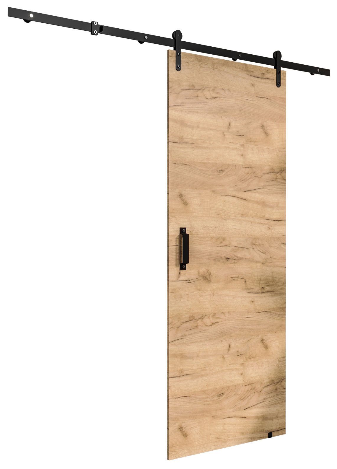 Feldmann-Wohnen Schiebetür Loftiko (1-St), 90x204cm, Craft Gold, inklusive Schiebetürensystem