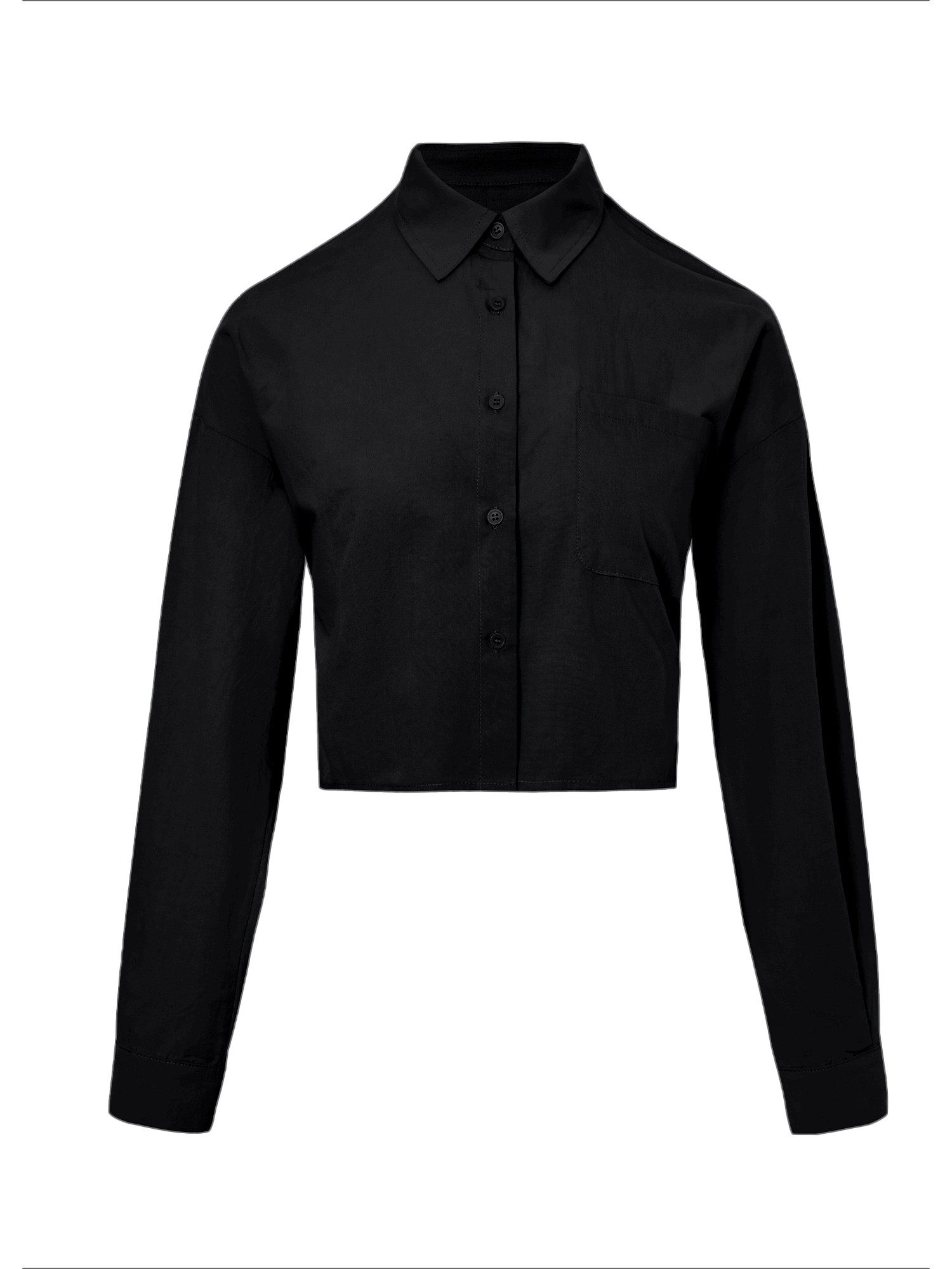 Imily Bela Blusenshirt Damen Cropped Shirt Casual Oberteil (Packung, 1-tlg., 1per-Pack) aus Baumwolle mit Hemdkragen und Knopfleiste – Bild 5 von 5