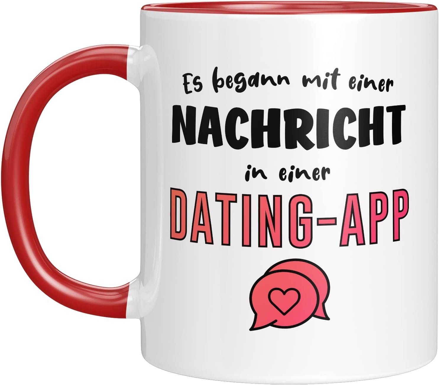 mit Rot - Nachricht Dating App, begann TassenTicker Tasse einer TASSENTICKER 330ml Es -