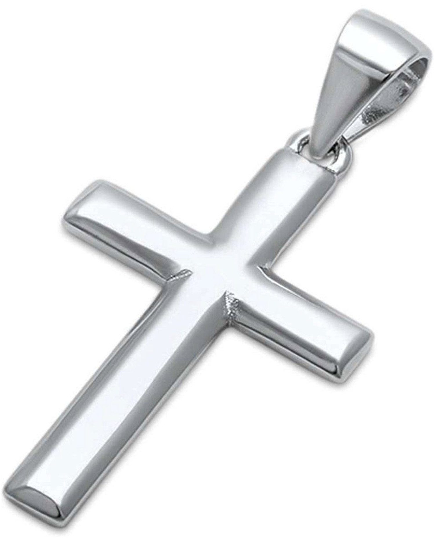 Kreuzanhänger Basic Kreuz Anhänger aus 925 Sterling Silber Kettenanhänger