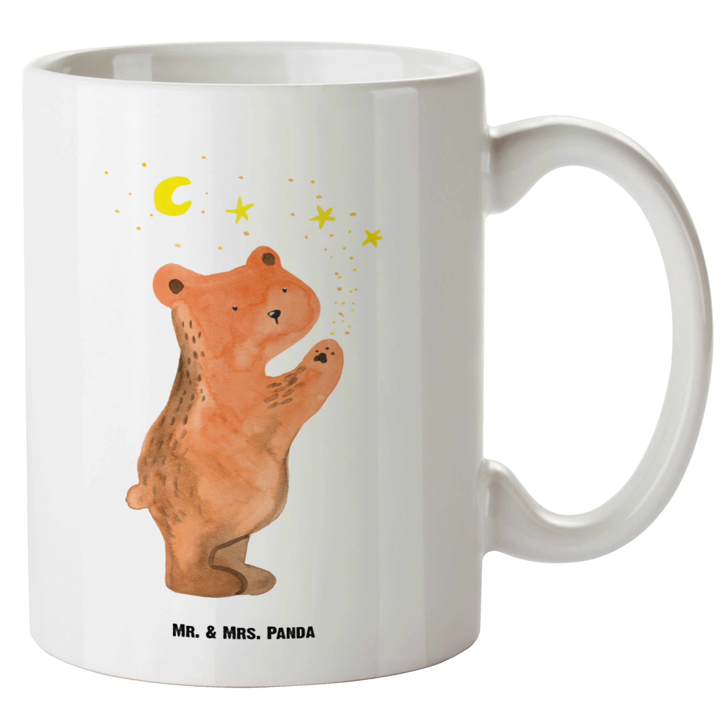 Mr. & Mrs. Panda Tasse Verliebter Bär - Weiß - Geschenk, XL Tasse, Partner, Groß, Teddy, Jum, XL Tasse Keramik