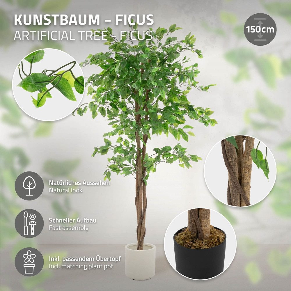 Kunstpflanze Künstliche Pflanze für Wohnräume & Garten dekorative Zimmerpfl günstig online kaufen