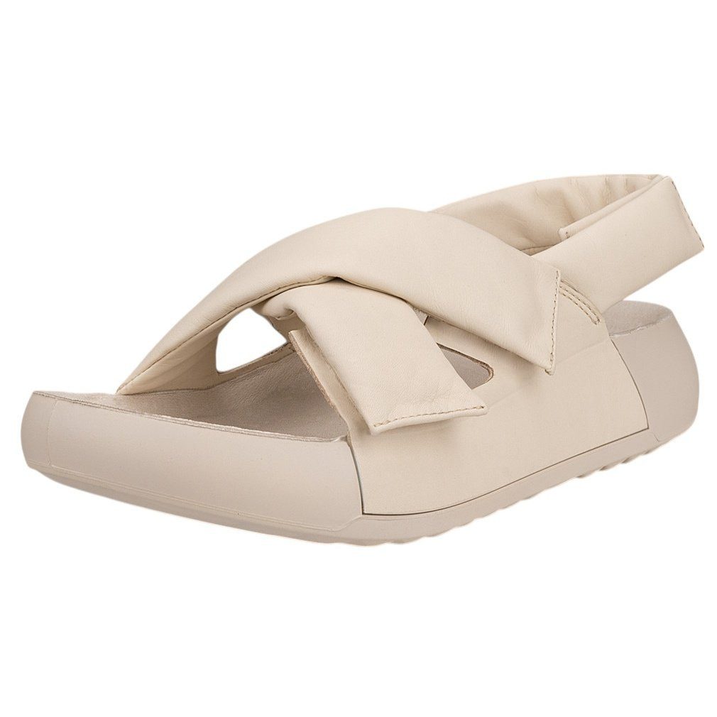Ecco Cozmo Croos (Vollnarbenleder) beige Damen Sandale