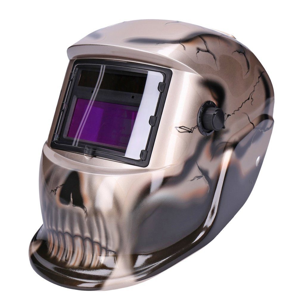 Schutzhelm Automatik Solar Schweißhelm mit UV-Schutz Skull 1615-D