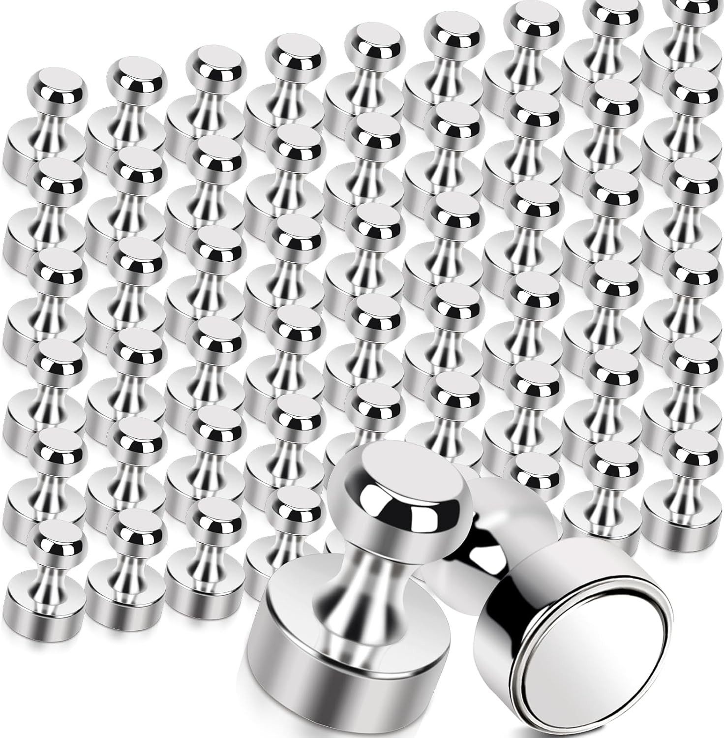 BlingBin Magnet 30 Stück Magnete Stark für Magnettafel, Kühlschrank, Pinnwand (2er Set, 60-St., 1,6*1,2*1,2cm), Neodym Magnete Extra Stark,Tragbare Größe