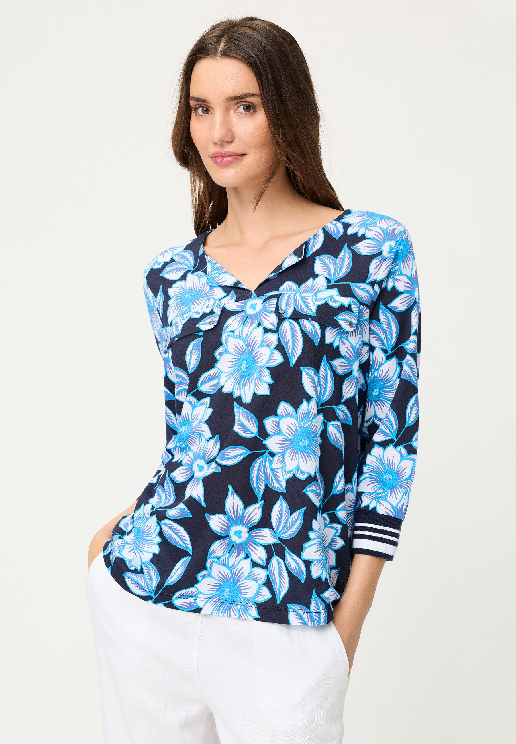 Olsen T-Shirt mit Allover-Dessin