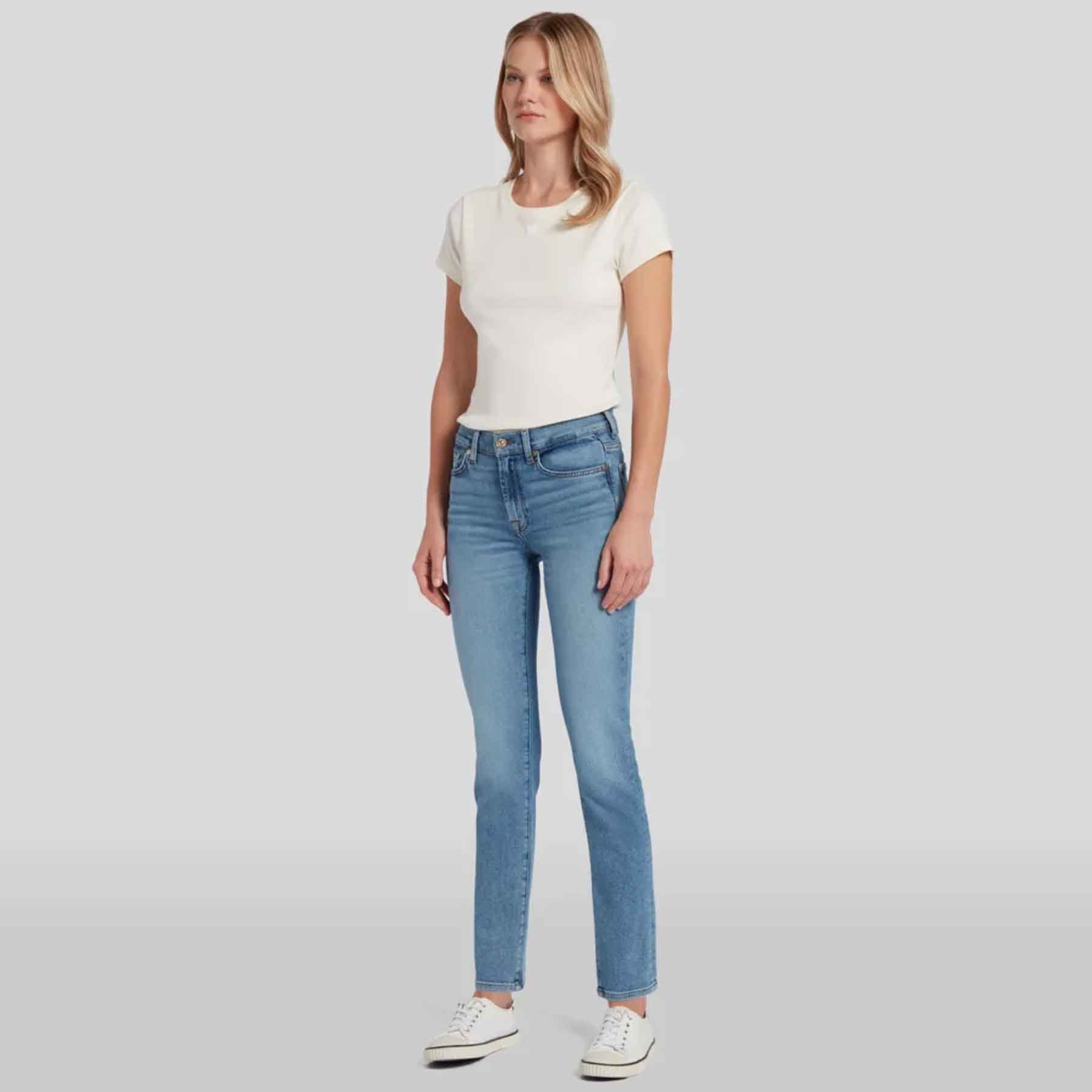 ROXANNE Slim-fit-Jeans SOUL all Waist LOVE VINTAGE mankind for 7 Jeans Mid LUXE