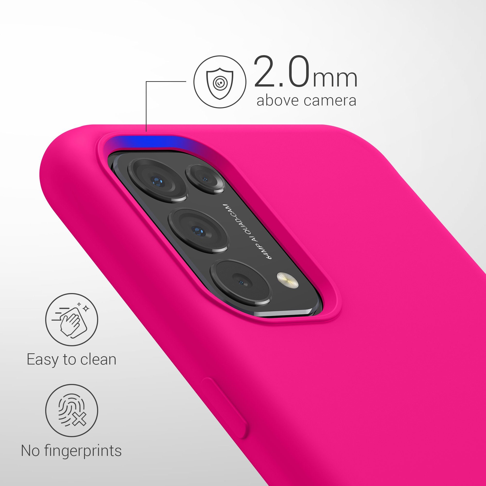 kwmobile Handyhülle Handyhülle für Oppo Find X3 Lite Hülle, Weiches Handy Silikon Case - Schutzhülle Cover