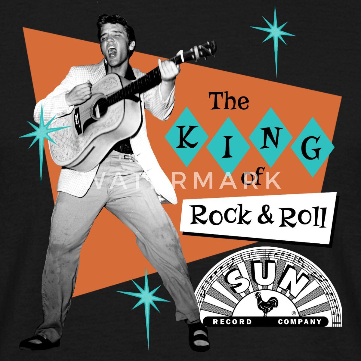 Spreadshirt T-Shirt Elvis Presley The King Of Rock & Roll Männer T-Shirt (1-tlg)
