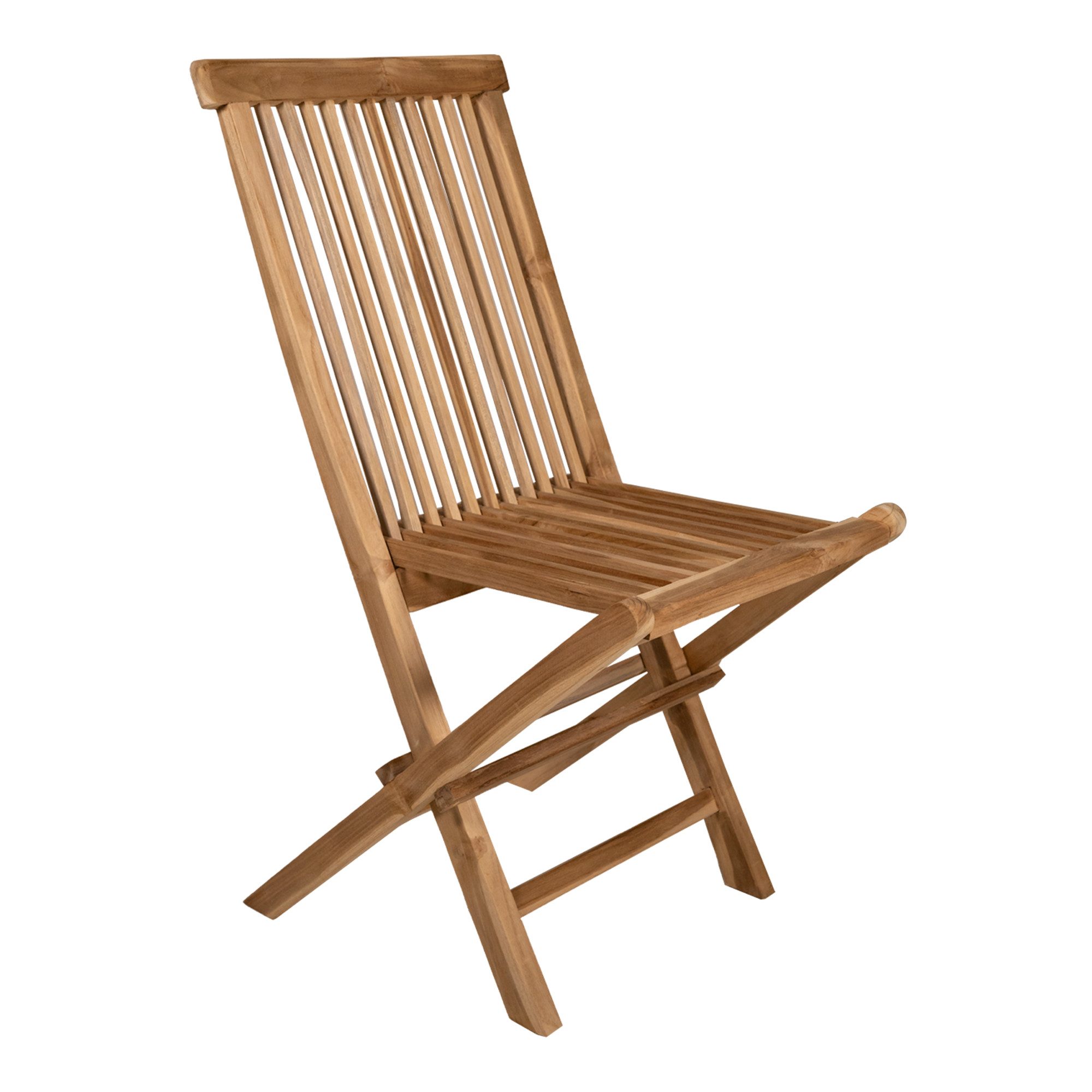 Liadomo Gartenstuhl Menorca, Hochlehner, aus Teakholz, Klappfunktion, einfach zu verstauen