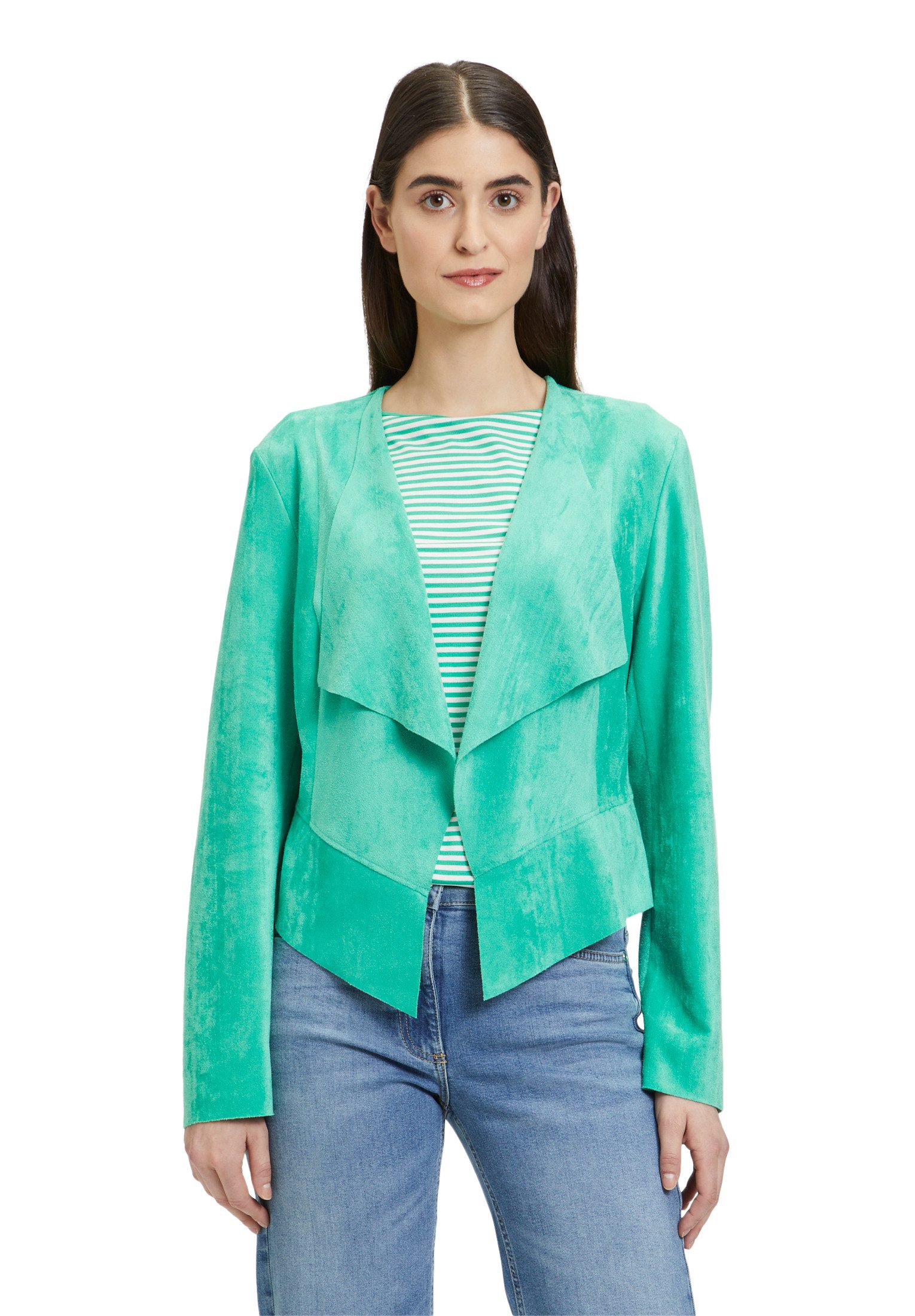 Betty Barclay Jackenblazer Betty Barclay Sommerjacke ohne Verschluss Material
