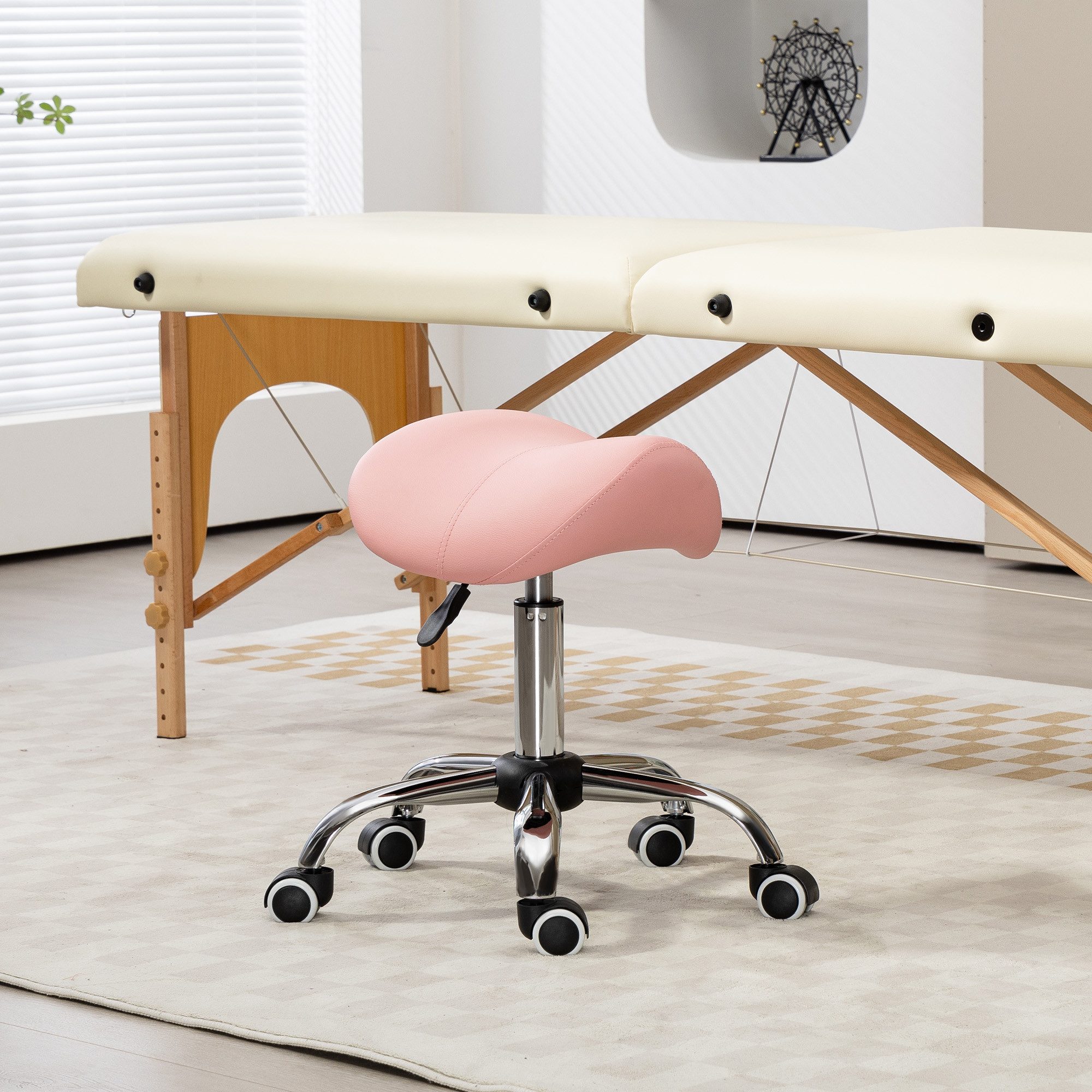 Rollsitz 360° drehbar Hocker Bürohocker Sattelhocker