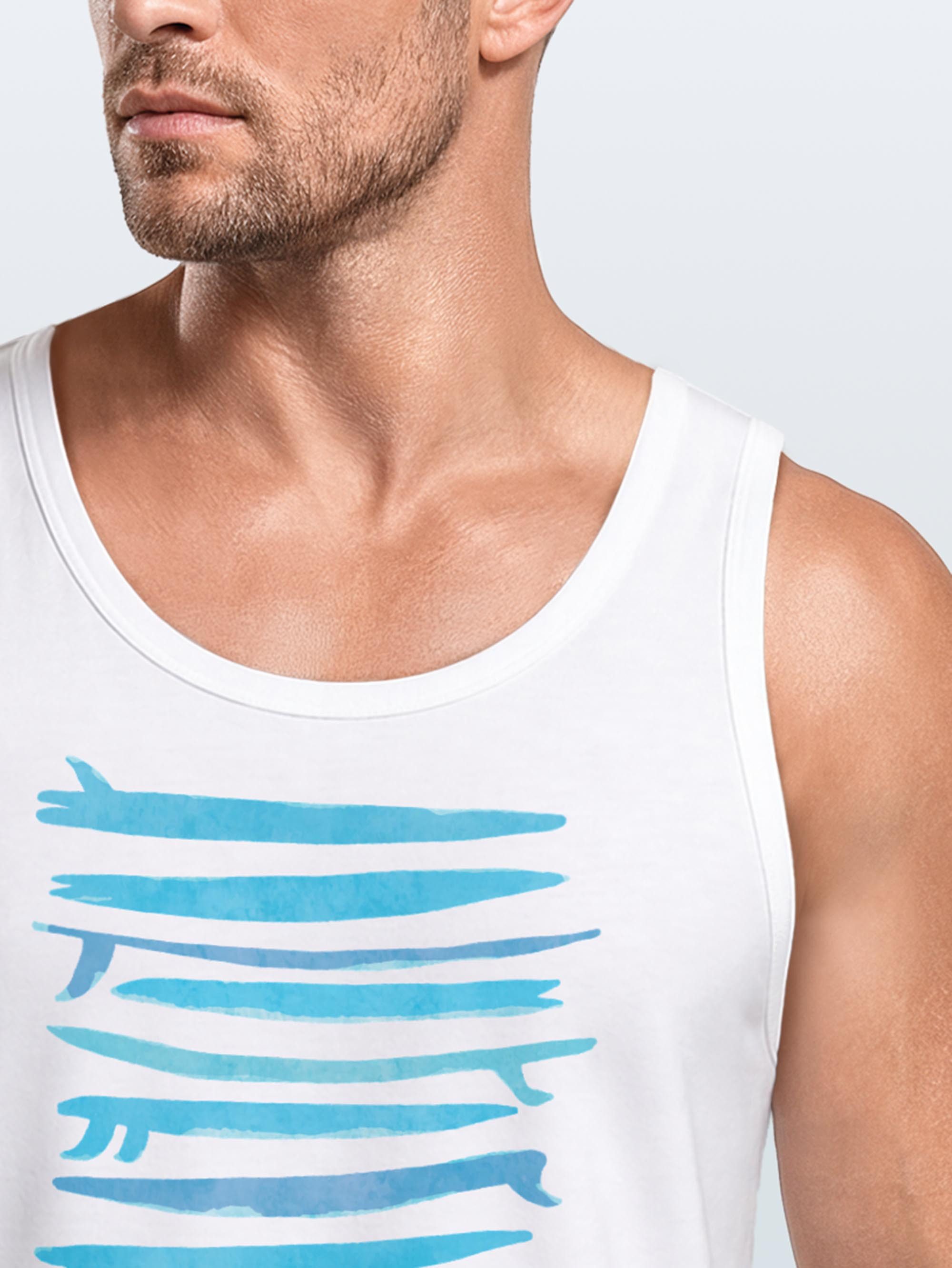 Neverless Tanktop Herren Tank-Top Surfboards South Beach California USA Sommer Surfing mit Print – Bild 3 von 5