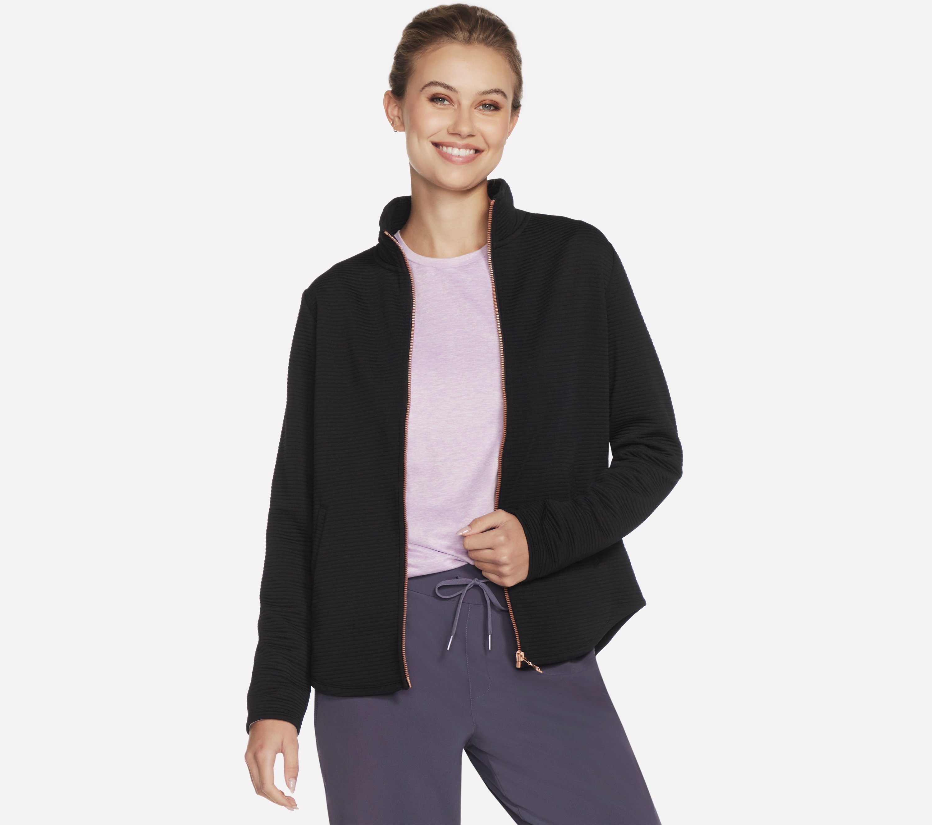 Skechers Trainingsjacke Women's Jacket mit Reißverschluss, aus elastischem Jersey-Material