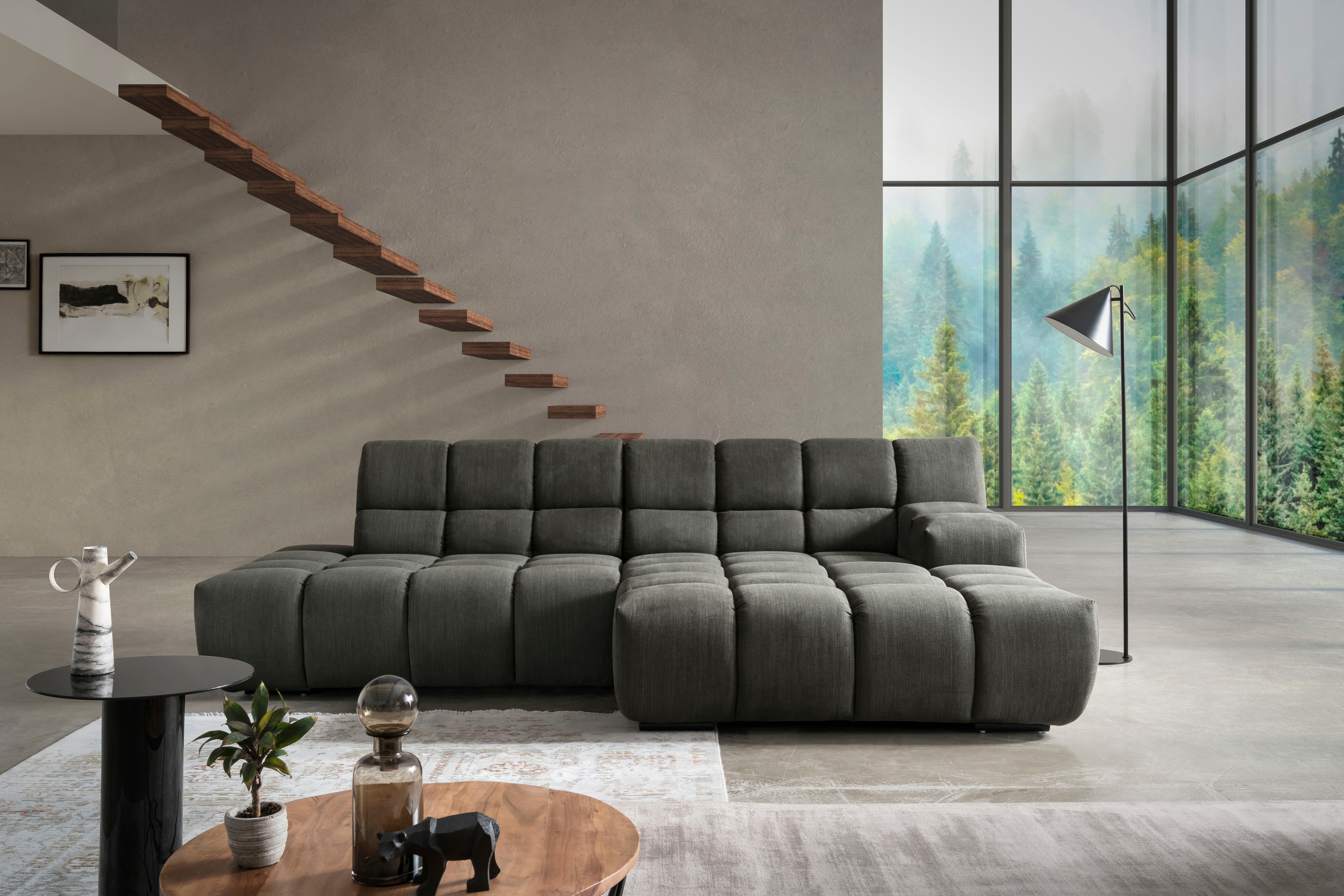 designwerk Cielo L-Form, Design und aufwendige Detailverarbeitung, mit Sitztiefenverstellung