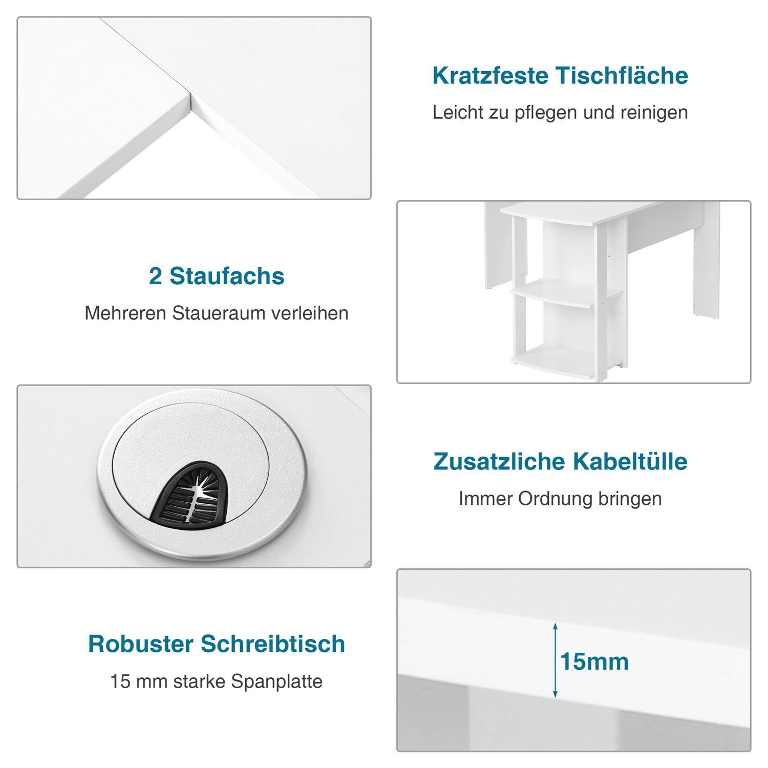 Fangqi Eckschreibtisch Schreibtisch, L-förm,mit Regale), L-förmiger 2 2 (2 Schreibtisch, Computertisch, Computertisch 140cm Tischplatten, Schreibtisch Eckschreibtisch Ablagen