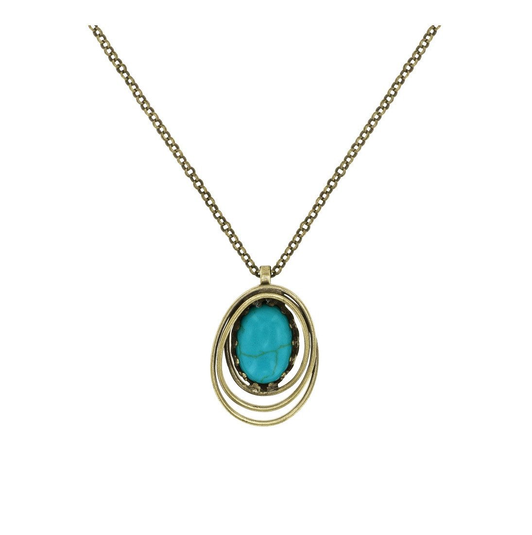 KONPLOTT Kette mit Anhänger Konplott: Kette/Anhänger Boho Twist - oval
