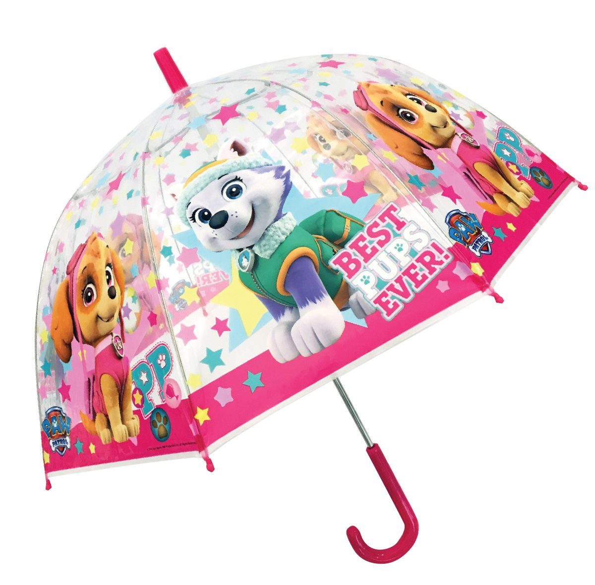 PAW PATROL Stockregenschirm Skye Everest Kinder Mädchen Stock-Schirm Kuppelschirm