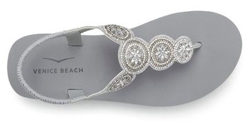 Venice Beach Badezehentrenner Sandale, Pantolette, Badeschuh ultraleicht mit Glitzerdetails VEGAN