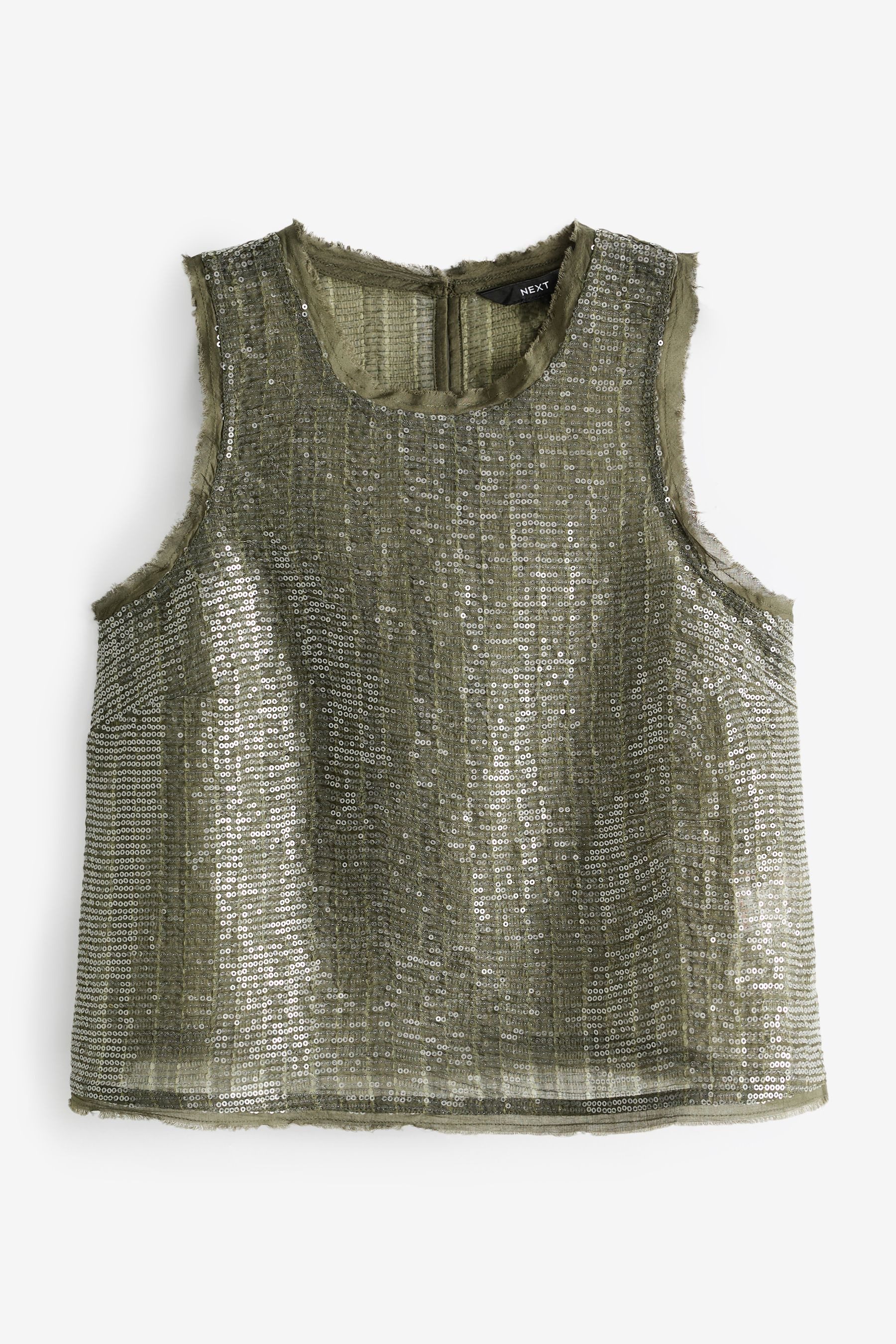Next Shirttop Ärmelloses Tanktop mit Pailletten günstig online kaufen
