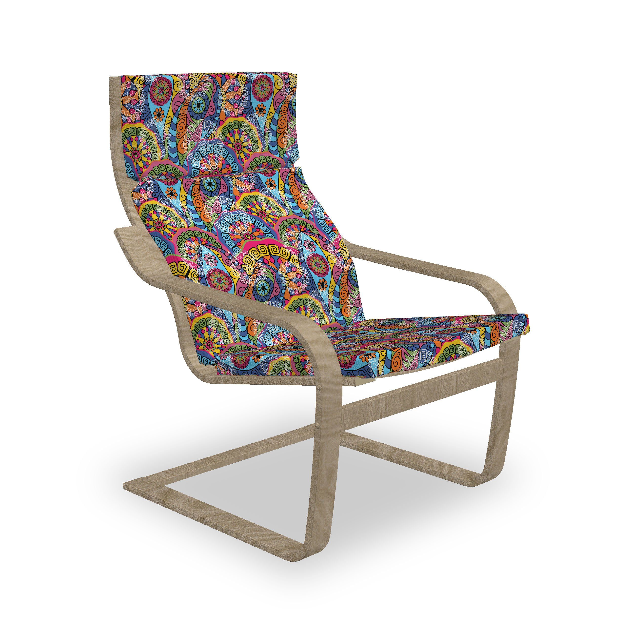 Abakuhaus Stuhlkissen Sitzkissen mit Stuhlkissen mit Hakenschlaufe und Reißverschluss, Mandala abstrakte Motive